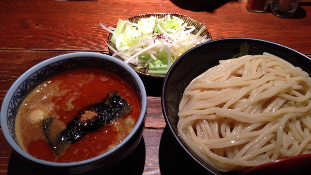 辛つけ麺中盛＋ちょこっと野菜