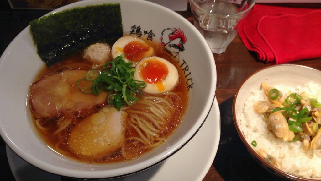 味玉鶏醤油+あさりのっけごはん 絶妙な味わい！